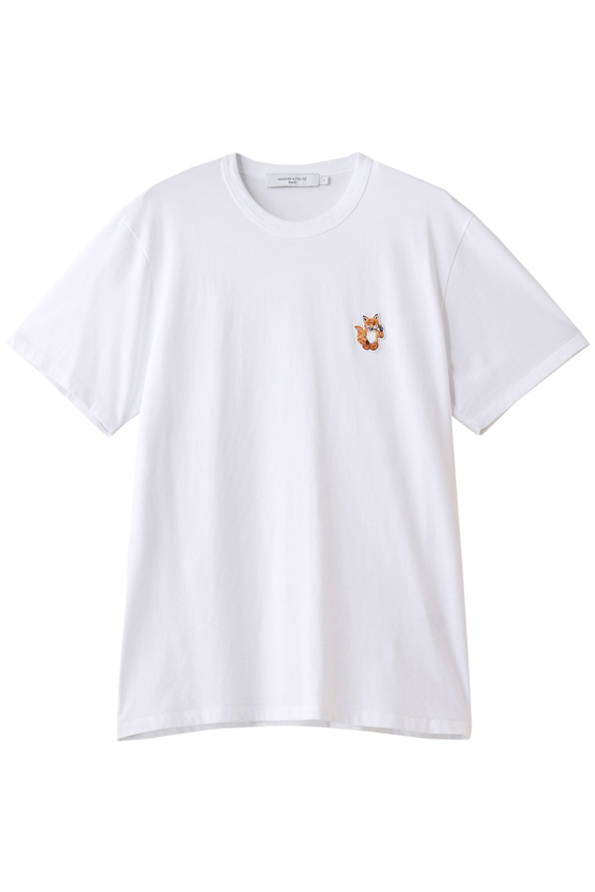 MAISON KITSUNE メゾン キツネ 【UNISEX】ALL RIGHT FOX PATCH CLASSIC TEE-SHIRT / Tシャツ ホワイト