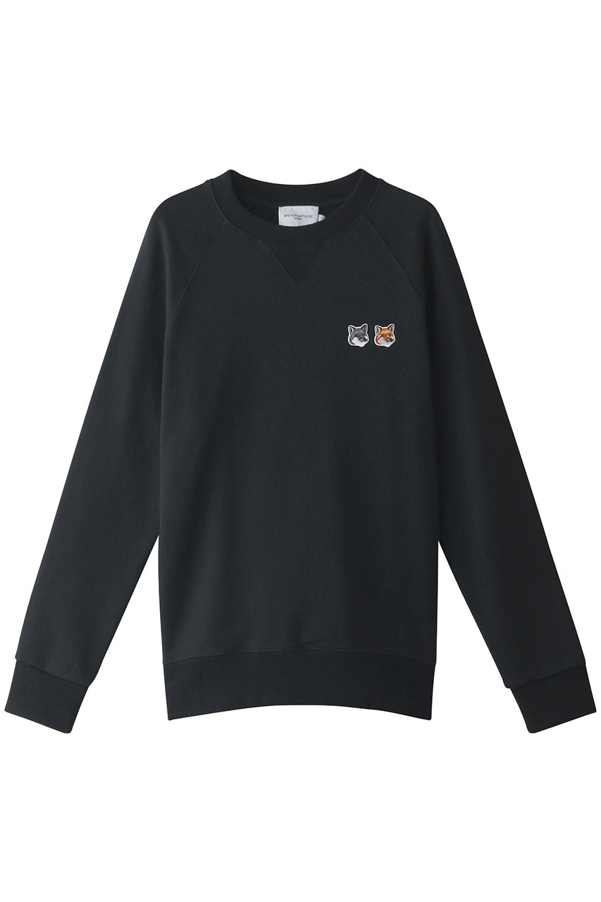 MAISON KITSUNE メゾン キツネ 【UNISEX】DOUBLE FOX HEAD PATCH CLASSIC SWEATSHIRT / スウェット アントラシート