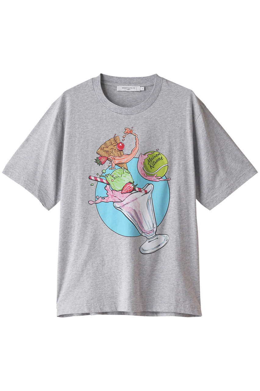 MAISON KITSUNE(メゾン キツネ)｜ICE CREAM SPLASH COMFORT Tシャツ/ライトグレーメランジ  の通販｜ELLESHOP・(エル・ショップ)