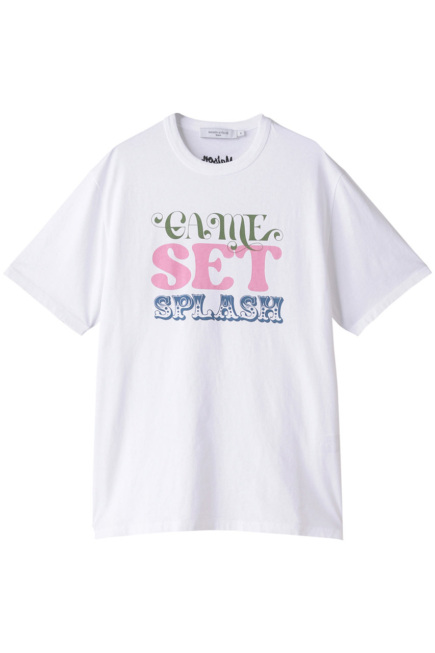 ＜ELLE SHOP＞ 40%OFF！MAISON KITSUNE 【MEN】GAME SET SPLASH REGULAR Tシャツ (ホワイト M) メゾン キツネ ELLE SHOP