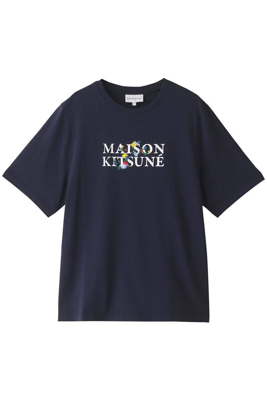  MAISON KITSUNE MAISON KITSUNE FLOWERS コンフォートTシャツ (インクブルー L) メゾン キツネ ELLE SHOP