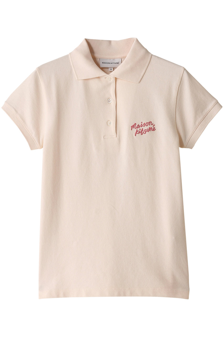 MAISON KITSUNE MAISON KITSUNE HANDWRITING レギュラー ポロシャツ (フレッシュコットン, XS) メゾン キツネ ELLE SHOP