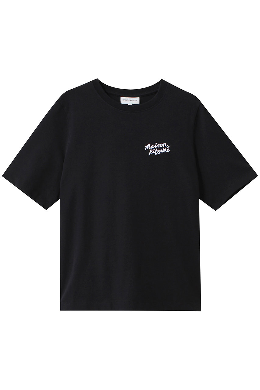 MAISON KITSUNE MAISON KITSUNE HANDWRITING COMFORT Tシャツ (ブラック/ホワイト, S) メゾン キツネ ELLE SHOP