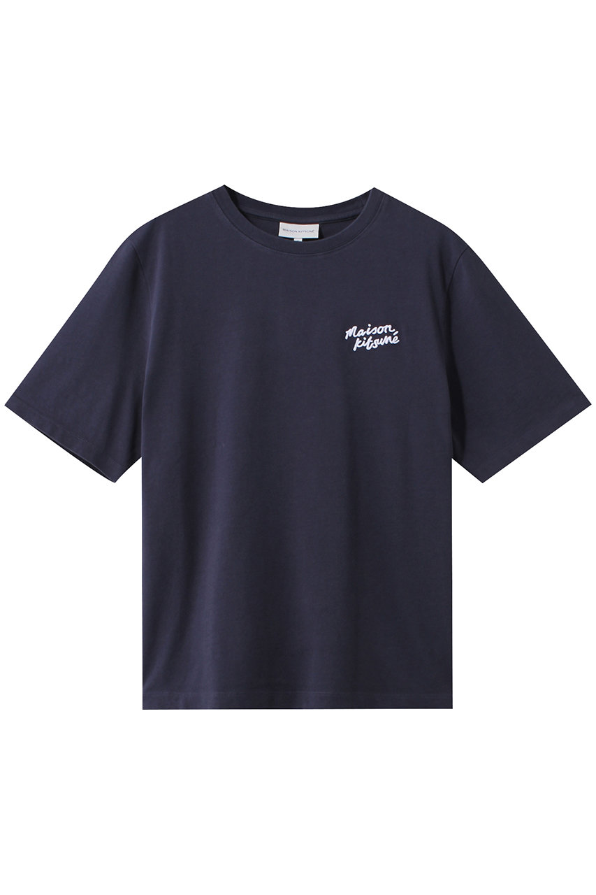MAISON KITSUNE MAISON KITSUNE HANDWRITING COMFORT Tシャツ (インクブルー, XS) メゾン キツネ ELLE SHOP