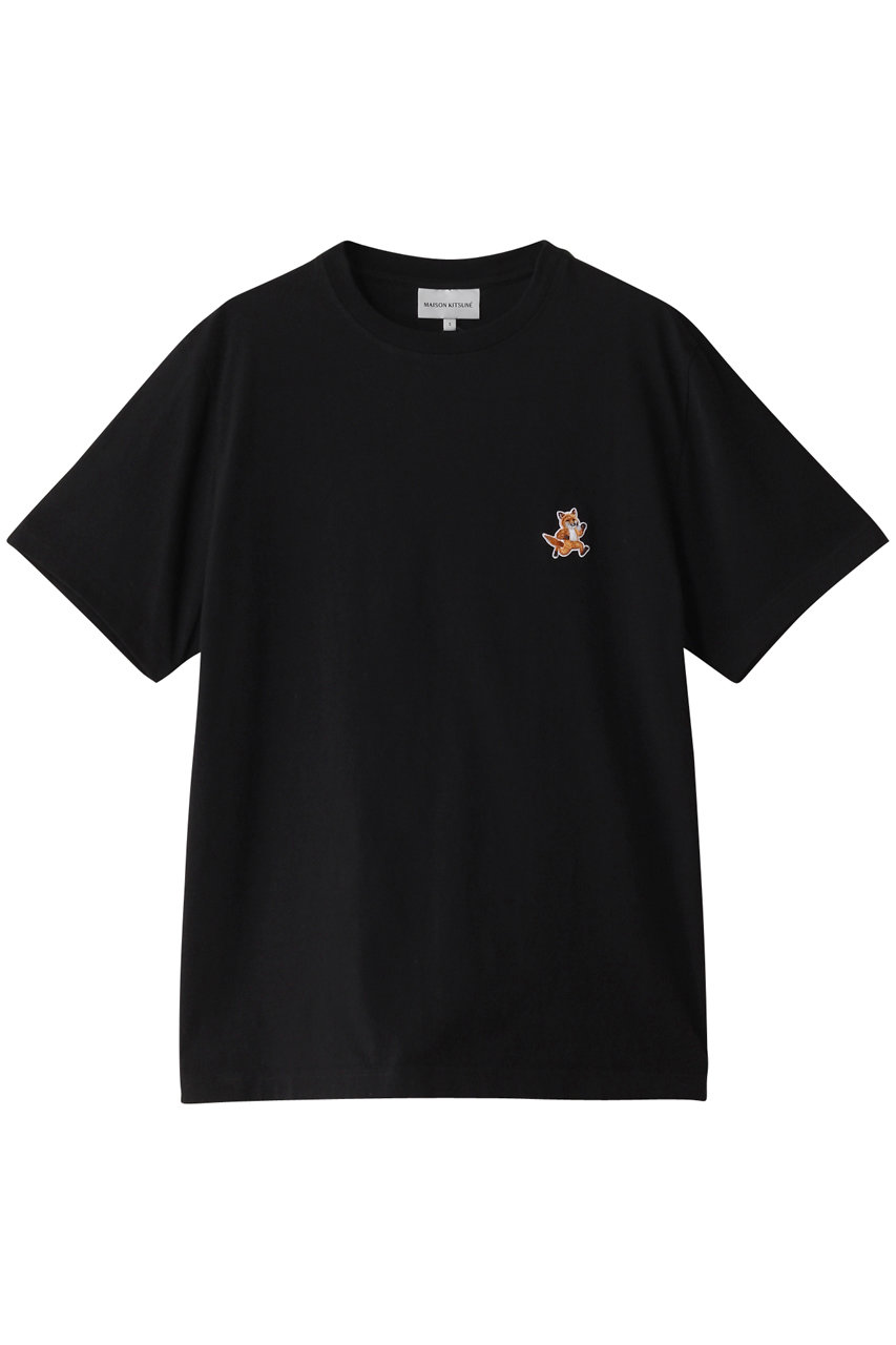 MAISON KITSUNE 【MEN】SPEEDY FOX PATCH COMFORT Tシャツ (ブラック, M) メゾン キツネ ELLE SHOP