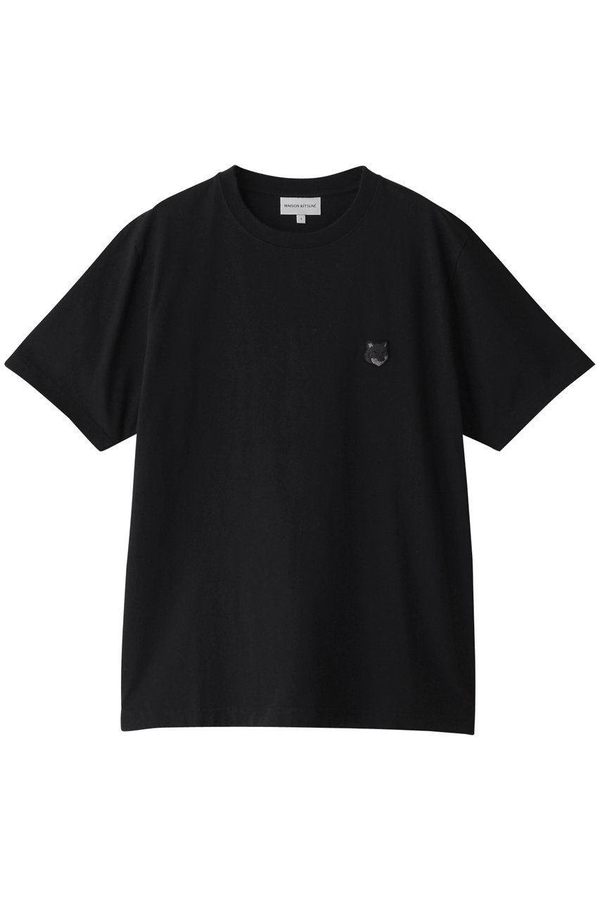 MAISON KITSUNE 【MEN】BOLD FOX HEAD PATCH COMFORT Tシャツ (ブラック, M) メゾン キツネ ELLE SHOP