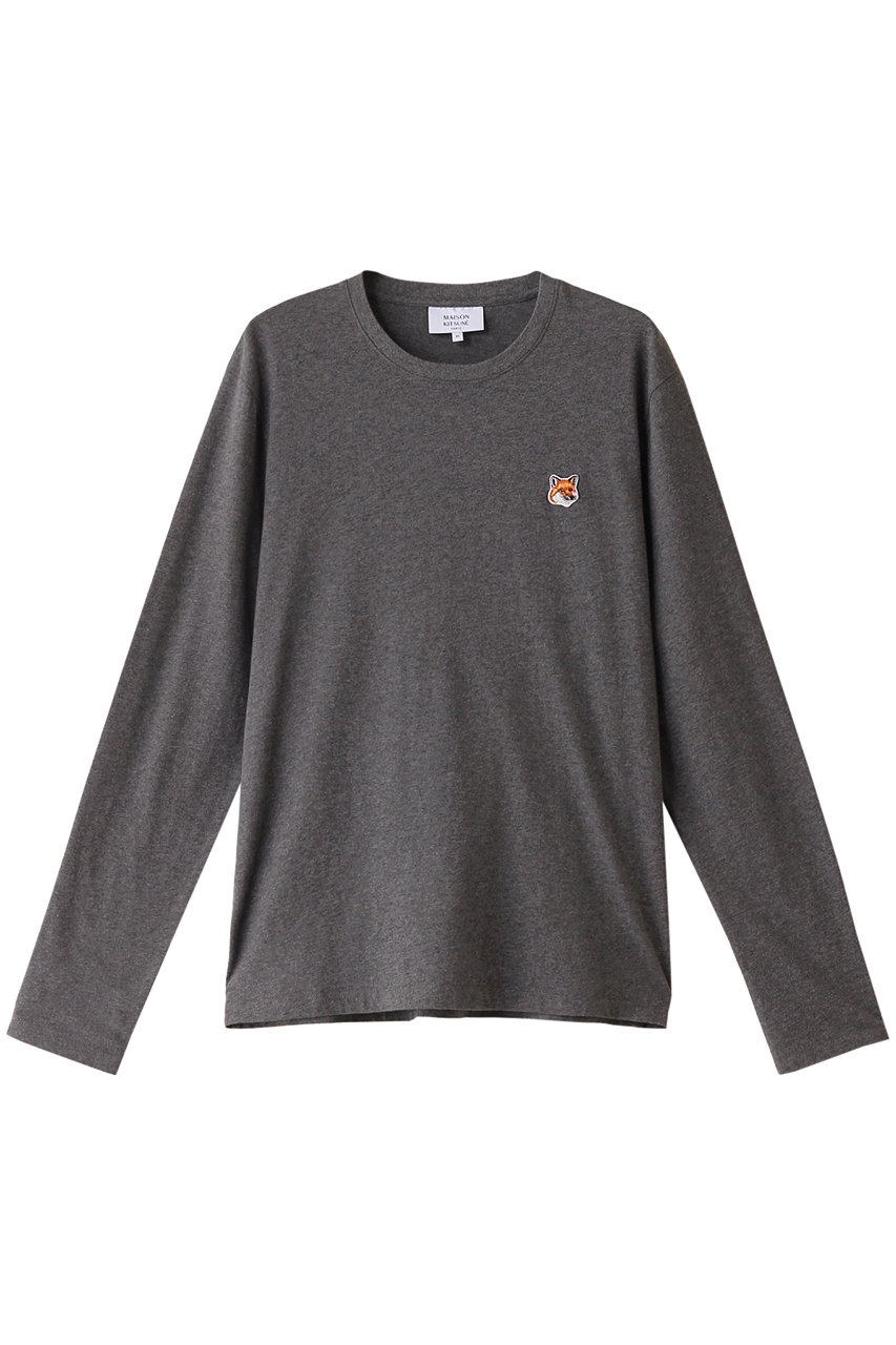 メゾン キツネ/MAISON KITSUNEの【MEN】FOX HEAD PATCH REGULAR ロングスリーブTシャツ(ダークグレーメランジ/LM00108KJ0008)