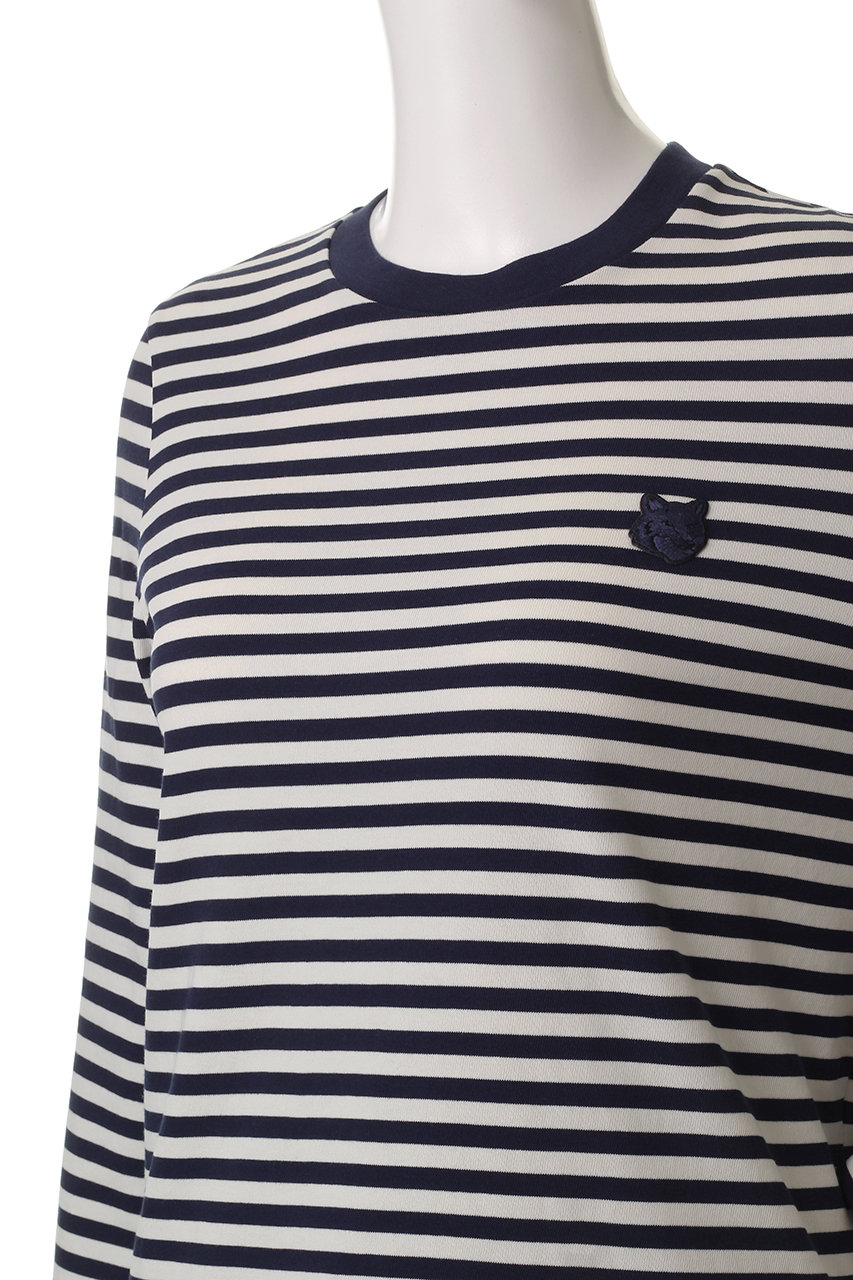 MAISON KITSUNÉ ストライプ 長袖カットソー MAISON KITSUNE(メゾン キツネ)｜BOLD FOX HEAD PATCH MULTI