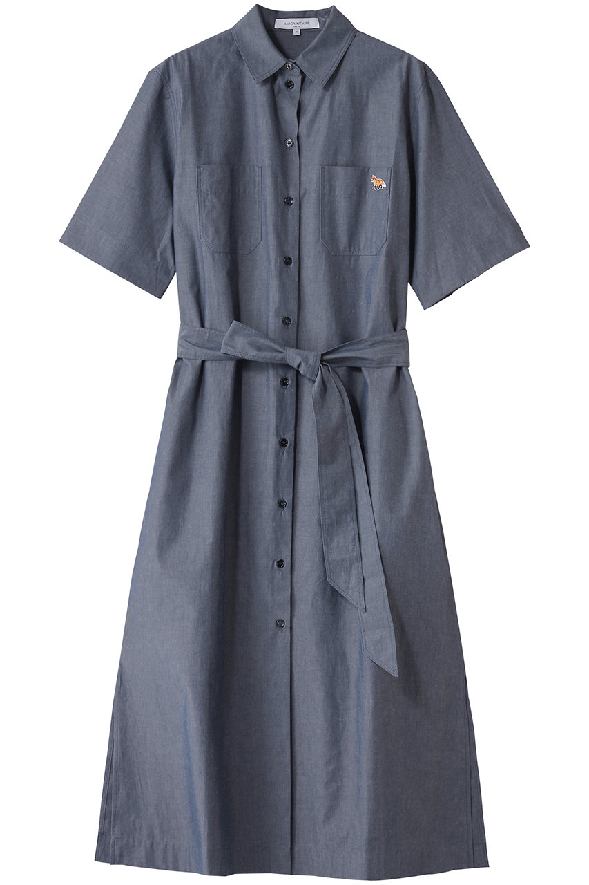 MAISON KITSUNE DOUBLE POCKET シャツドレス (インディゴ, 38) メゾン キツネ ELLE SHOP MAISON KITSUNE DOUBLE POCKET シャツドレス (インディゴ, 38) メゾン キツネ ELLE SHOP