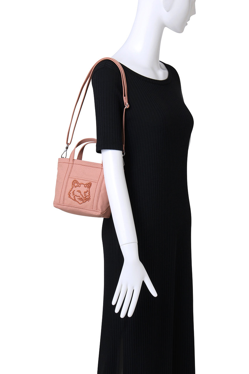 トートバッグ Fox Head Mini Shopper Bag - Maison Kitsune - Cotton - Pink FOX HEAD MINI TOTE | Maison Kitsuné