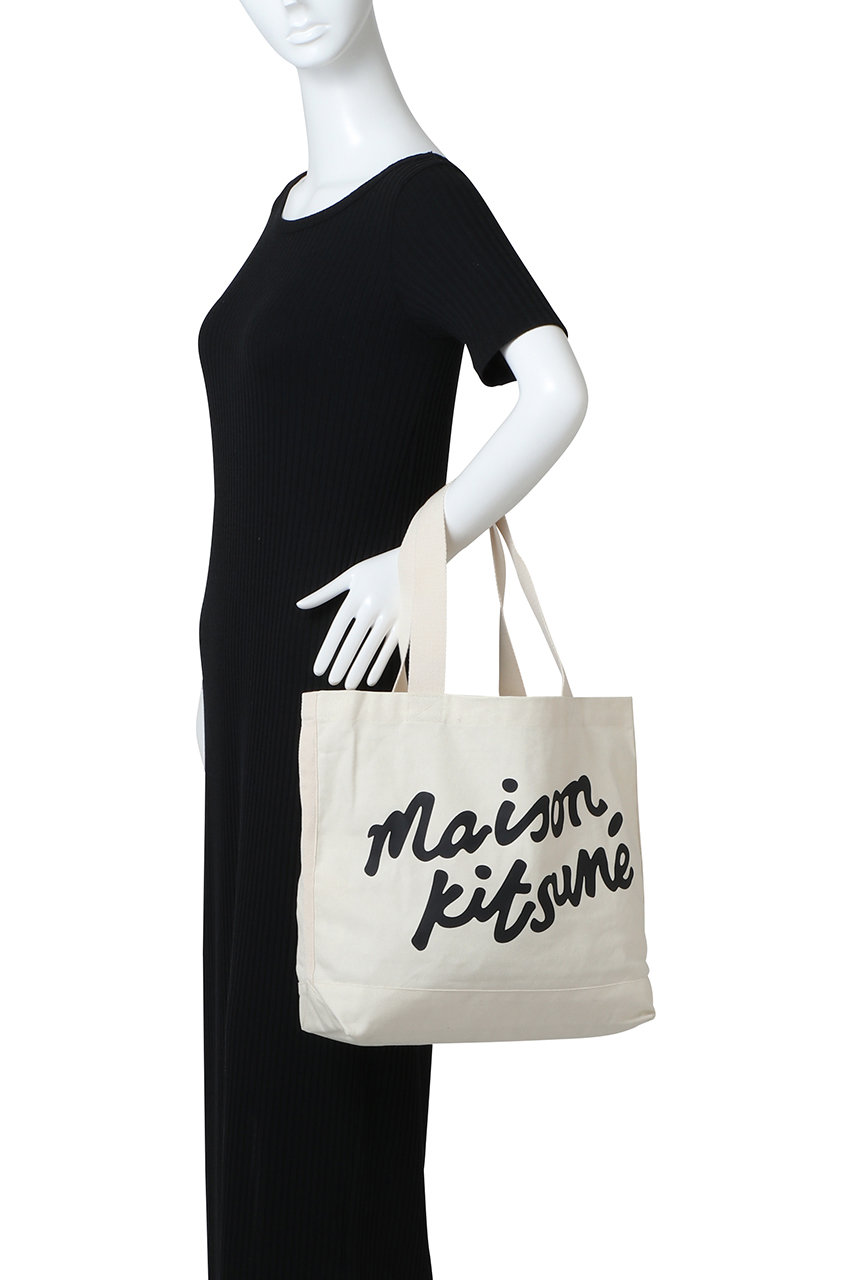 メゾン キツネ★Unisex Handwriting Tote MAISON KITSUNE(メゾン キツネ)｜【UNISEX】MAISON KITSUNE