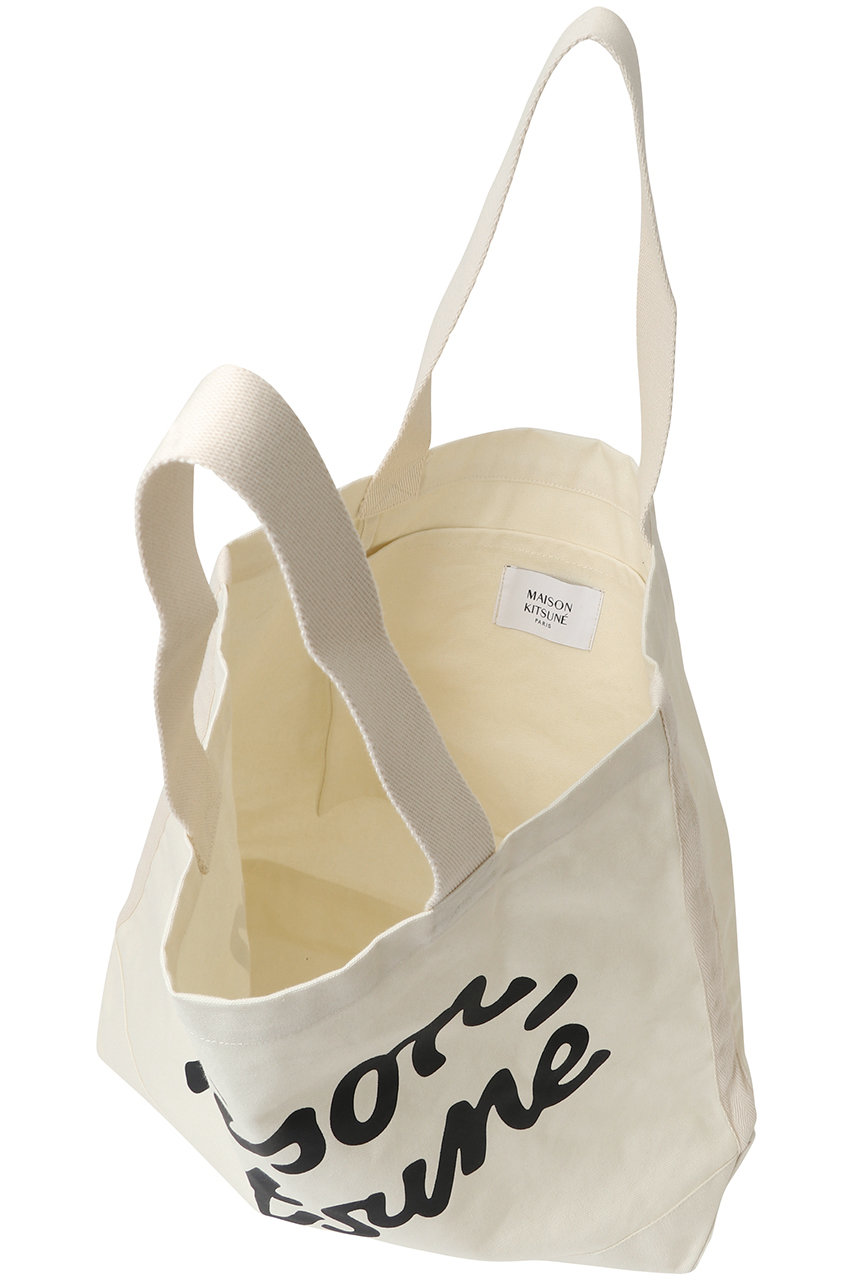 MAISON KITSUNE Handwriting トートバッグ メゾン キツネ☆Unisex Handwriting Tote (MAISON KITSUNE