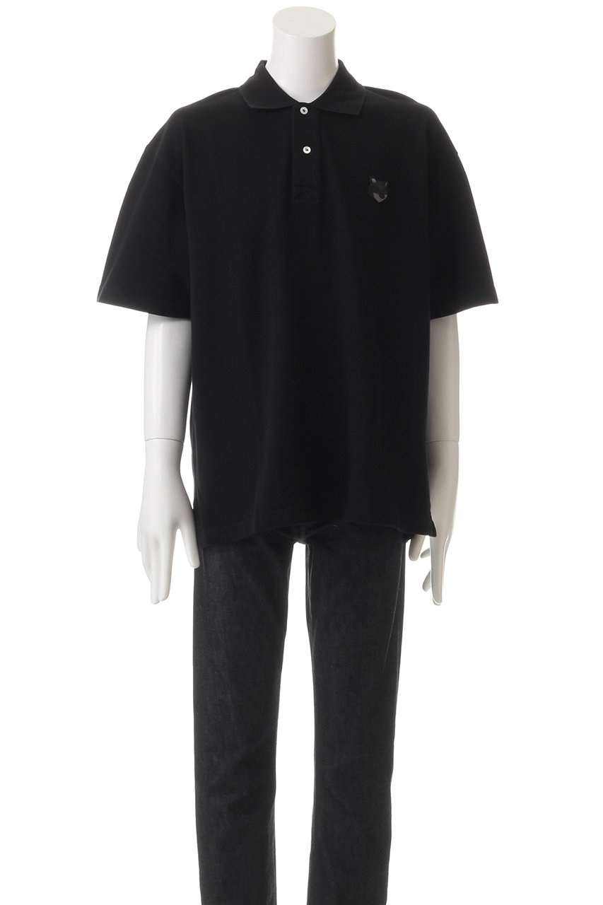 とんの。MAISON KITSUNÉ ブラック ポロシャツ S セール】FOX HEAD PATCH REGULAR POLO（ポロシャツ）｜Maison