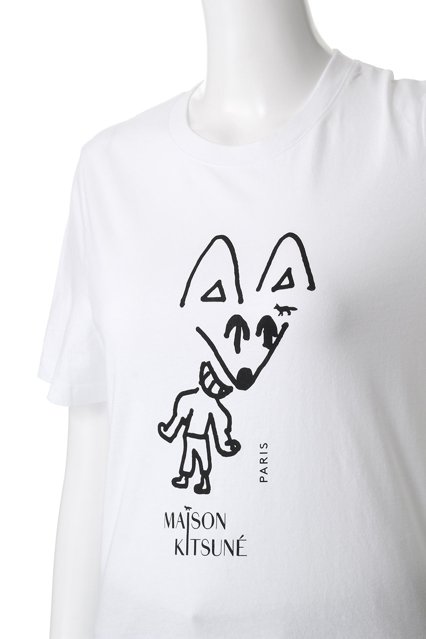 正規品タグ付Maison Kitsune メゾンキツネ Tシャツ XS ホワイト MAISON KITSUNE(メゾン キツネ)｜【MEN】DRESSED FOX オーバー