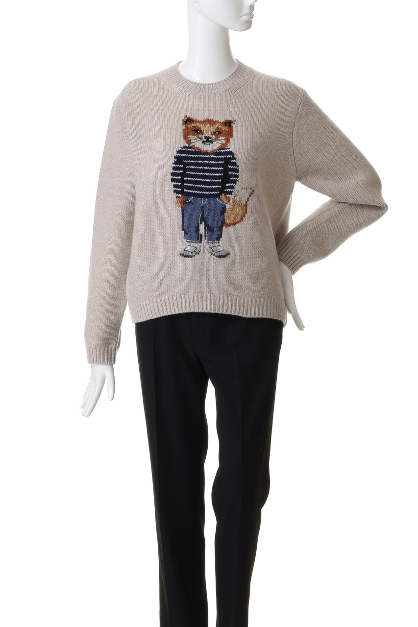 MAISON KITSUNE(メゾン キツネ)｜DRESSED FOX INTARSIA ウール