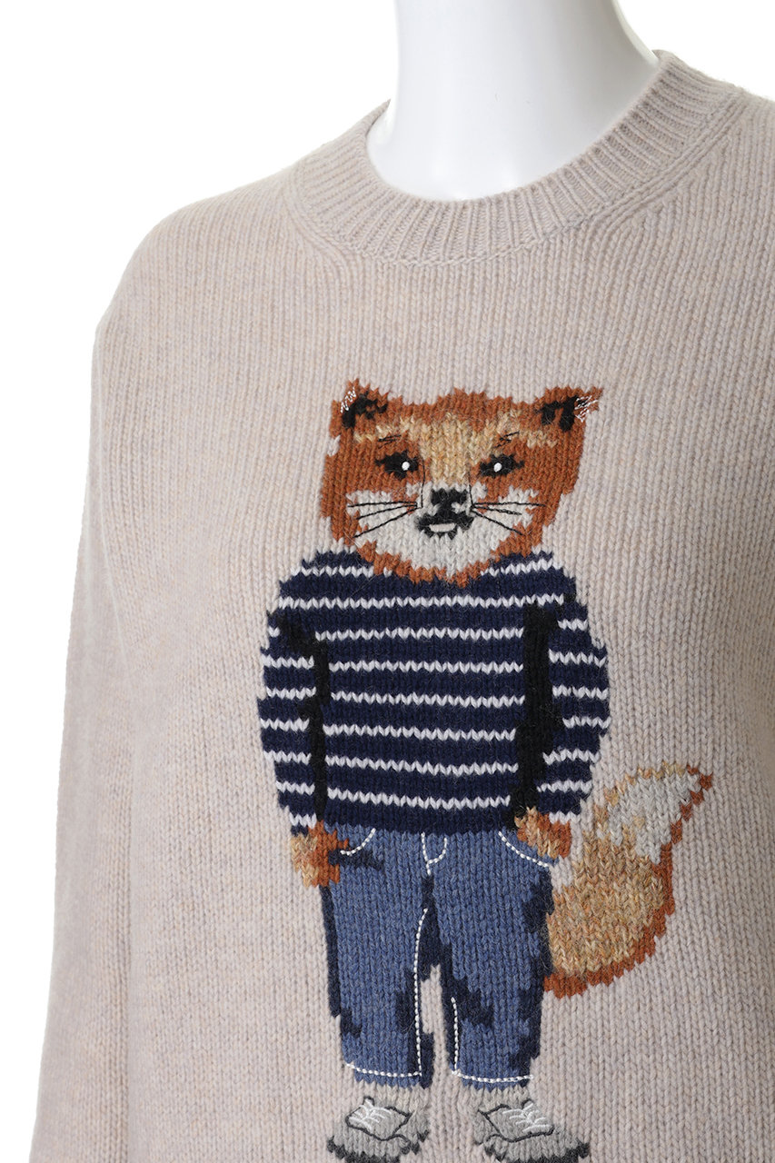 MAISON KITSUNE(メゾン キツネ)｜DRESSED FOX INTARSIA ウール
