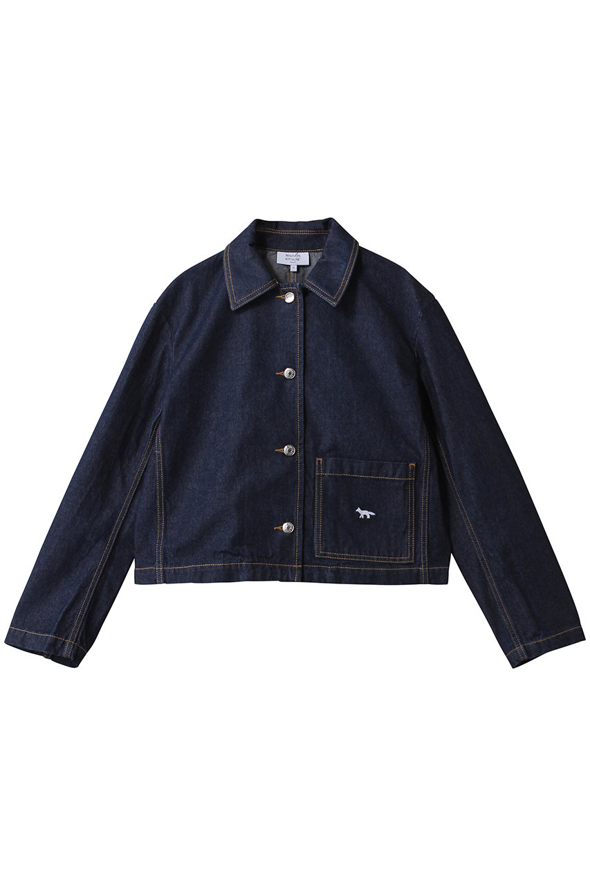 MAISON KITSUNE DENIM クロップド ジャケット (インディゴ, S) メゾン キツネ ELLE SHOP