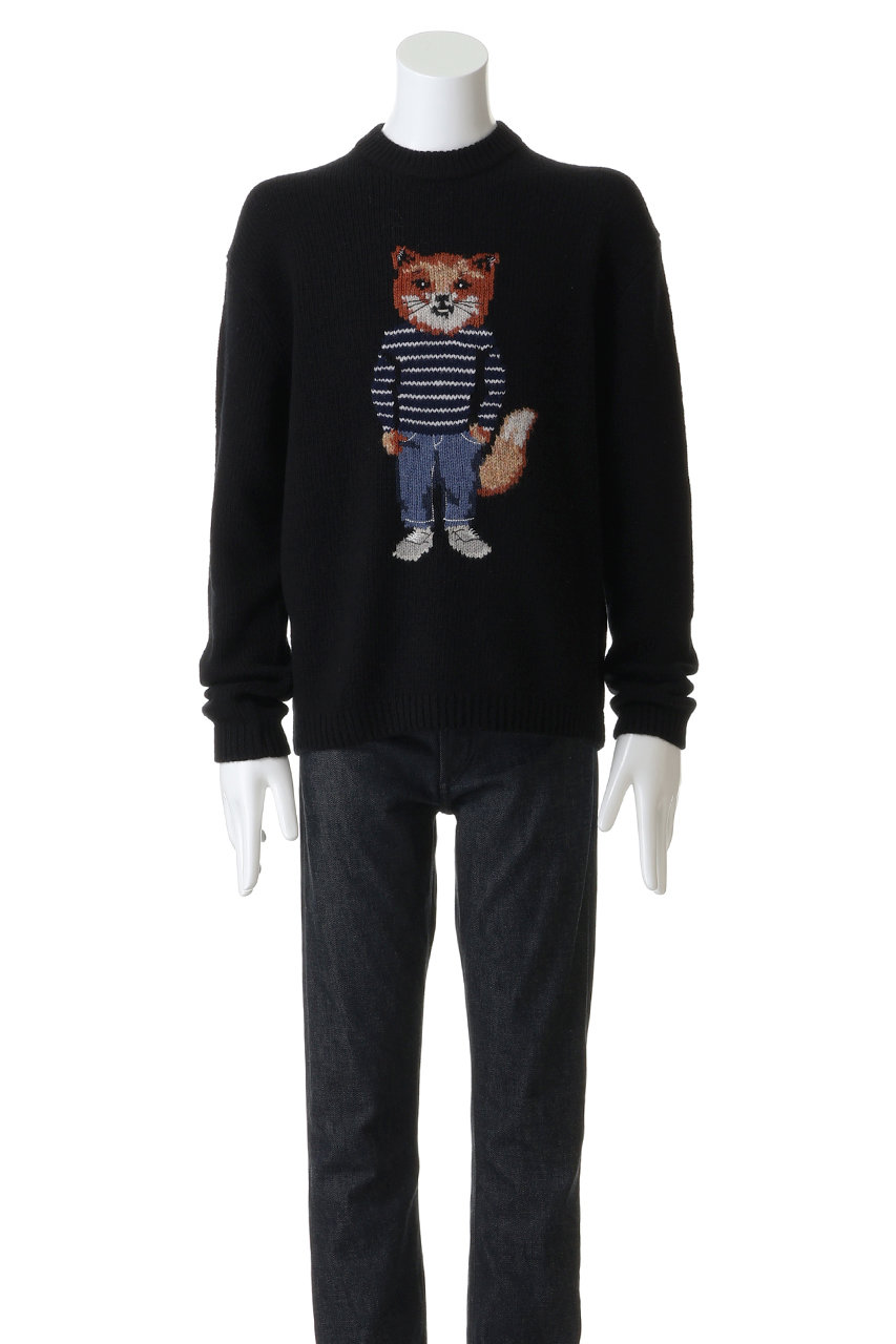 MAISON KITSUNE(メゾン キツネ)｜【MEN】DRESSED FOX INTARSIA ウール
