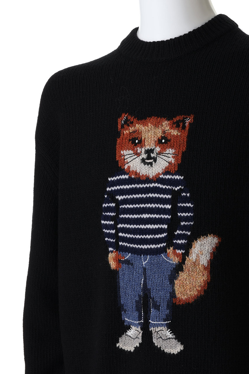 MAISON KITSUNE(メゾン キツネ)｜【MEN】DRESSED FOX INTARSIA ウール