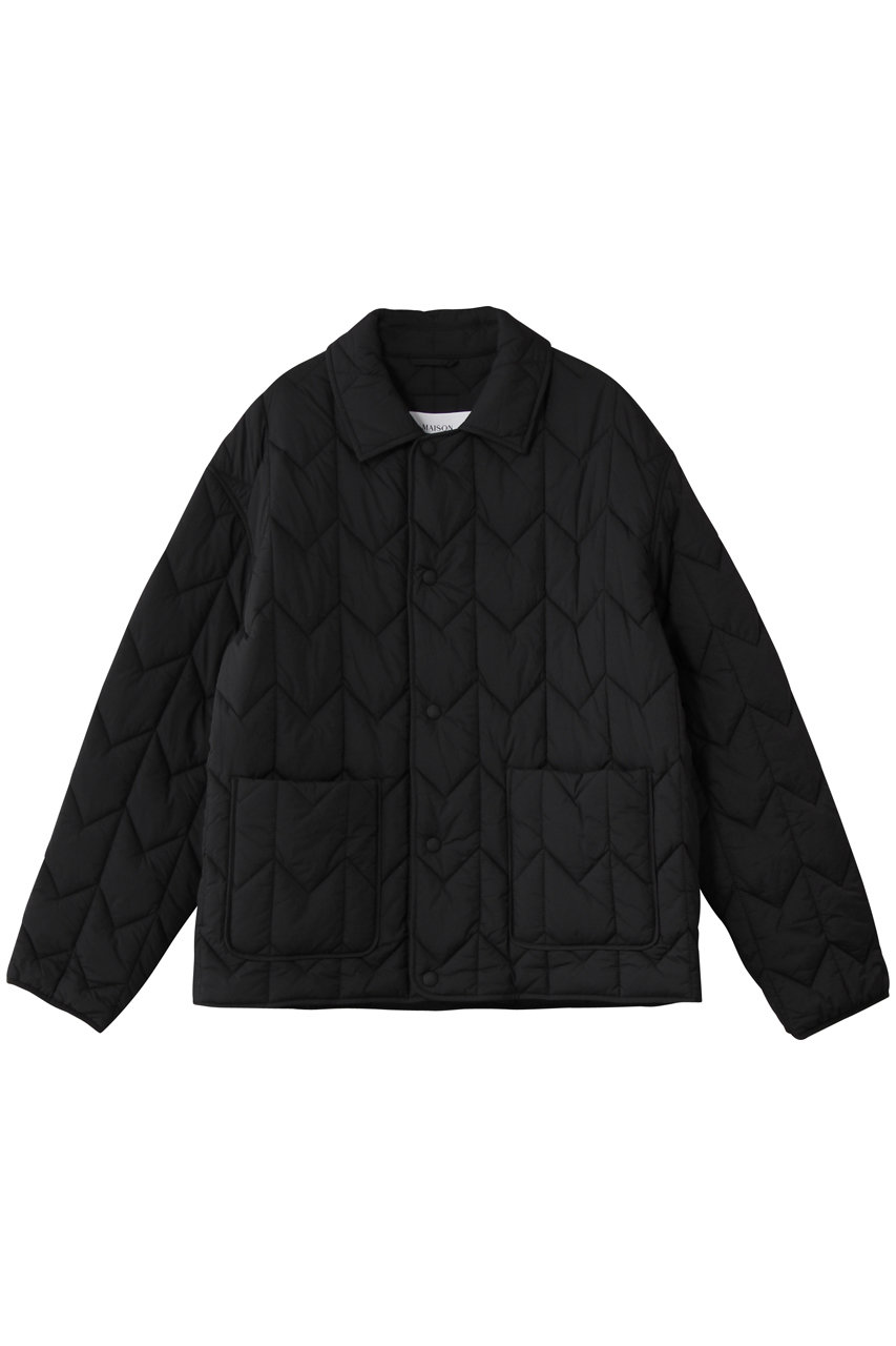 MAISON KITSUNE 【MEN】QUILTED ブルゾン (ブラック, S) メゾン キツネ ELLE SHOP MAISON KITSUNE 【MEN】QUILTED ブルゾン (ブラック, S) メゾン キツネ ELLE SHOP
