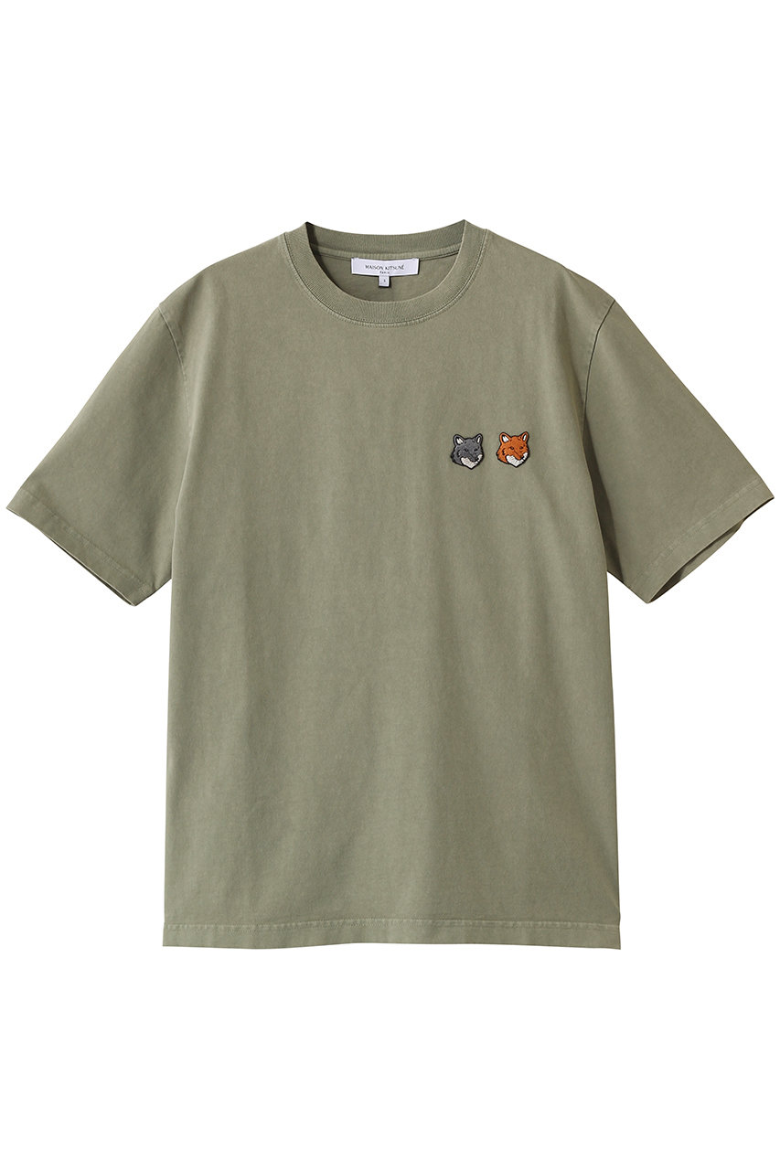 メゾン キツネ/MAISON KITSUNEの【MEN】DOUBLE FOX HEAD FADED COMFORT Tシャツ(フェイディドローレルグリーン/QM00117KJ7025)
