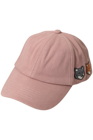 メゾン キツネ/MAISON KITSUNEの【UNISEX】DOUBLE FOX HEAD FADED キャップ(140200/140202)