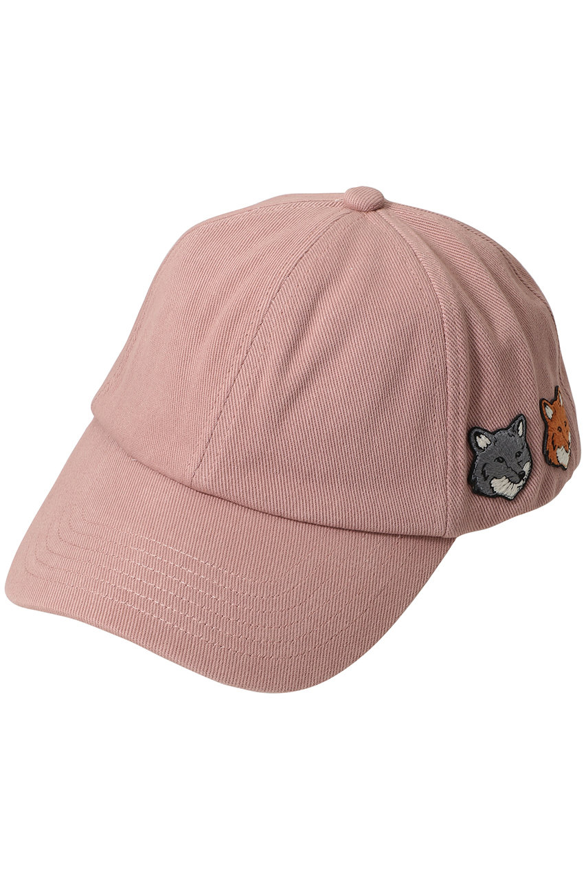 メゾン キツネ/MAISON KITSUNEの【UNISEX】DOUBLE FOX HEAD FADED キャップ(フェイディドピンククレイ/OM611CFWW9112)