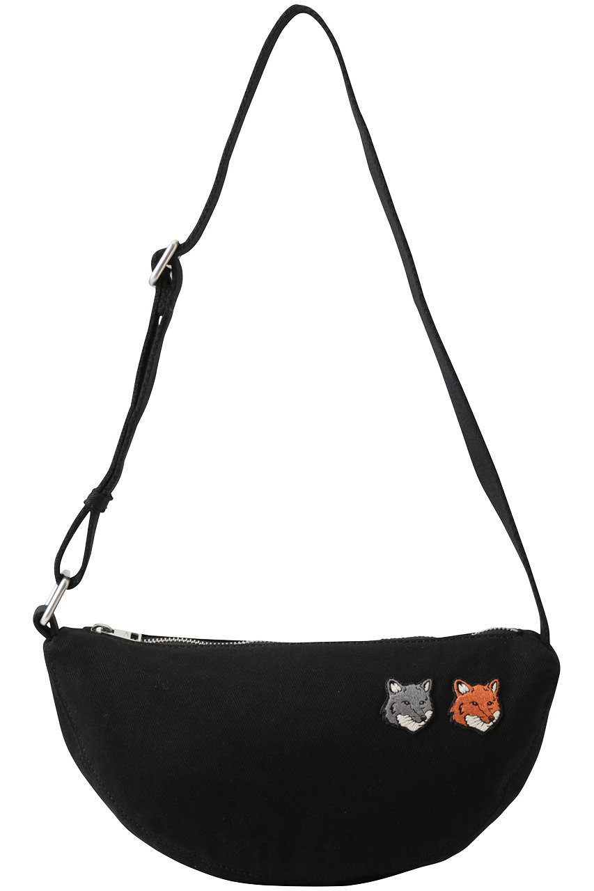 メゾン キツネ/MAISON KITSUNEの【UNISEX】DOUBLE FOX HEAD バムバッグ(アンスラサイト/OM511CFWW0096)
