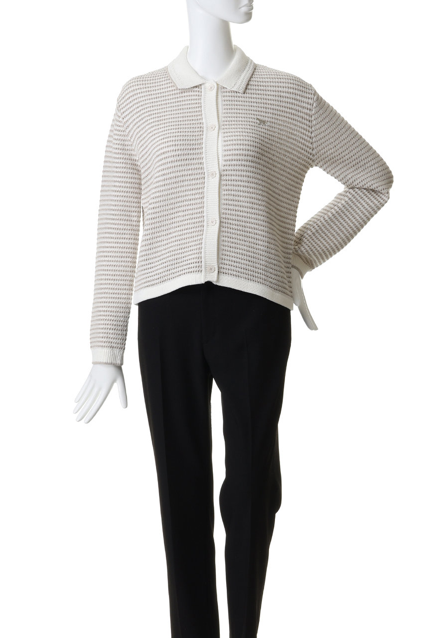 MAISON KITSUNE(メゾン キツネ)｜LACE KNIT STRIPED カーディガン