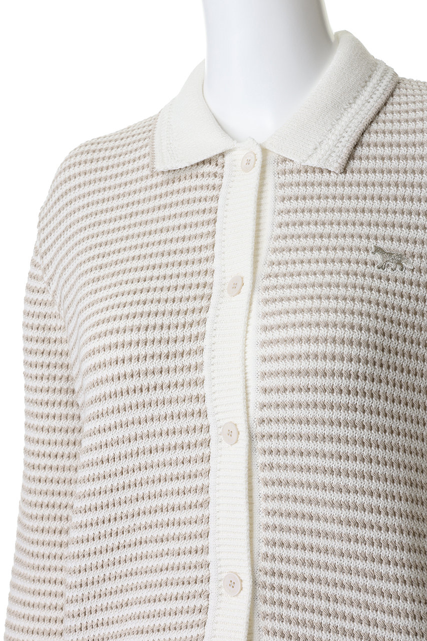 MAISON KITSUNE(メゾン キツネ)｜LACE KNIT STRIPED カーディガン