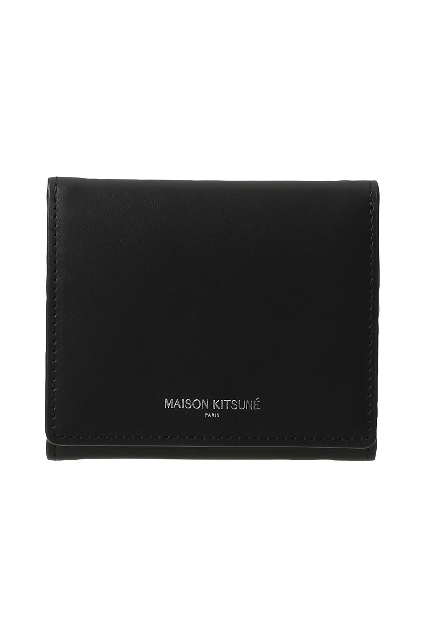 メゾン キツネ/MAISON KITSUNEの【UNISEX】MAISON KITSUNE PARIS TRIFOLD ウォレット(ブラック/QU05702LR0072)