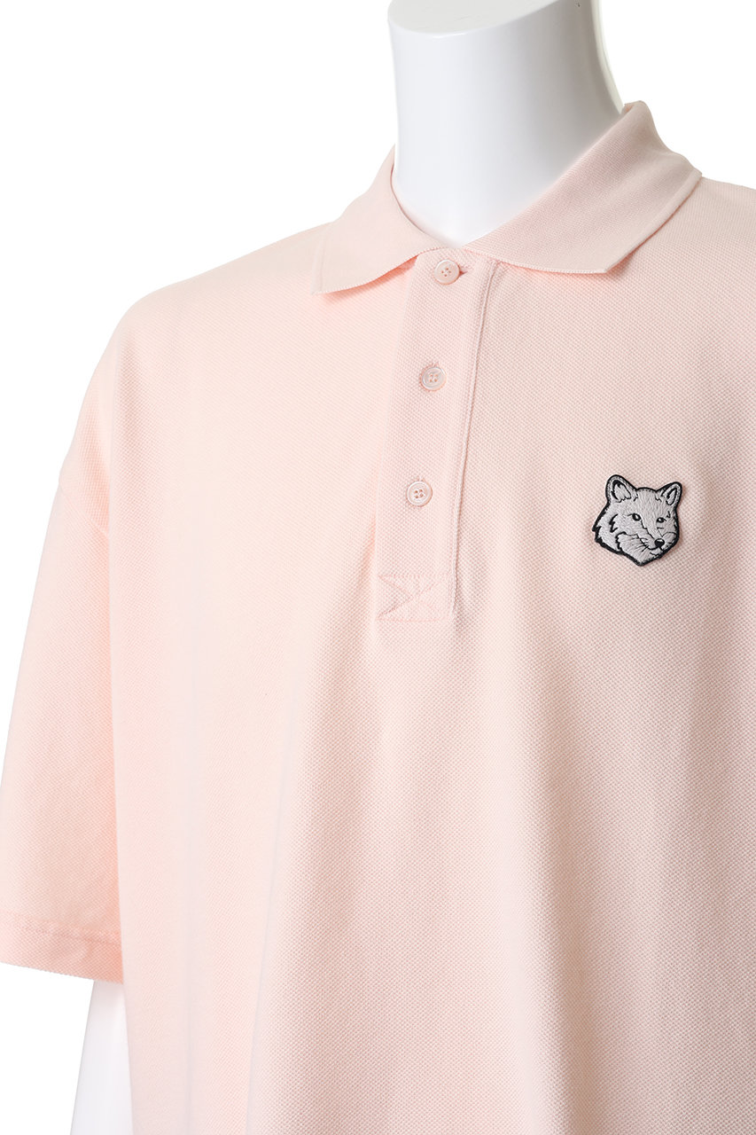 メゾンキツネ　MAISON KITSUNE ポロシャツ　ピンク MAISON KITSUNE(メゾン キツネ)｜【MEN】FOX HEAD OVERSIZE ポロシャツ