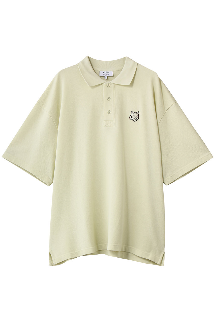 メゾン キツネ/MAISON KITSUNEの【MEN】FOX HEAD OVERSIZE ポロシャツ(アロエグリーン/PM00211KP0001)