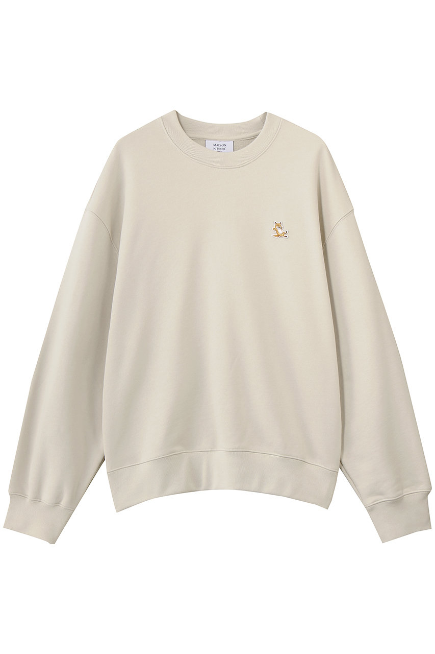 MAISON KITSUNE 【MEN】CHILLAX FOX COMFORT スウェットシャツ (ムーンベージュ, S) メゾン キツネ ELLE SHOP