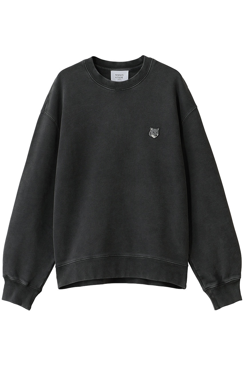 メゾン キツネ/MAISON KITSUNEの【MEN】FOX HEAD FADED COMFORT スウェットシャツ(ブラックフェイディド/PM00304KMBIT4)