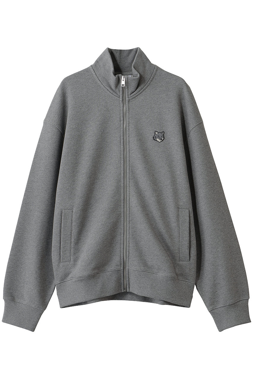 メゾン キツネ/MAISON KITSUNEの【MEN】FOX HEAD ZIPPED COMFORT スウェットシャツ(ミディアムグレーメランジ/QM02151KM0341)