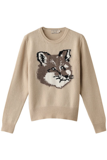 MAISON KITSUNE メゾン キツネ FOX HEAD PULLOVER/ニット エクリュ/ベージュ