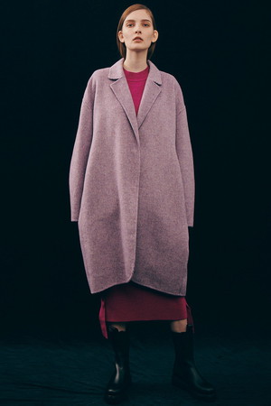 ルシェルブルー/LE CIEL BLEUのチェックダブルフェイスコート