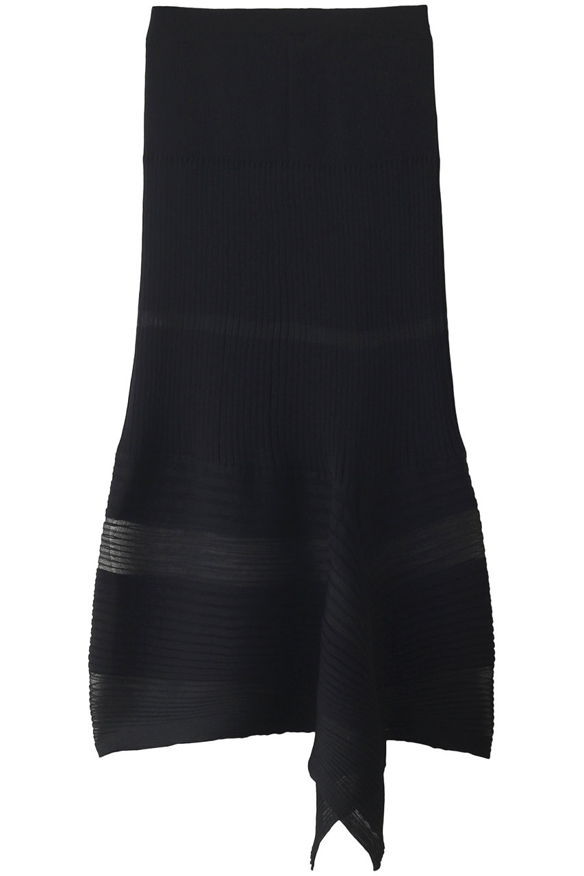 ルシェルブルー/LE CIEL BLEUのTransparent Knit Skirt(ブラック/24A67310)