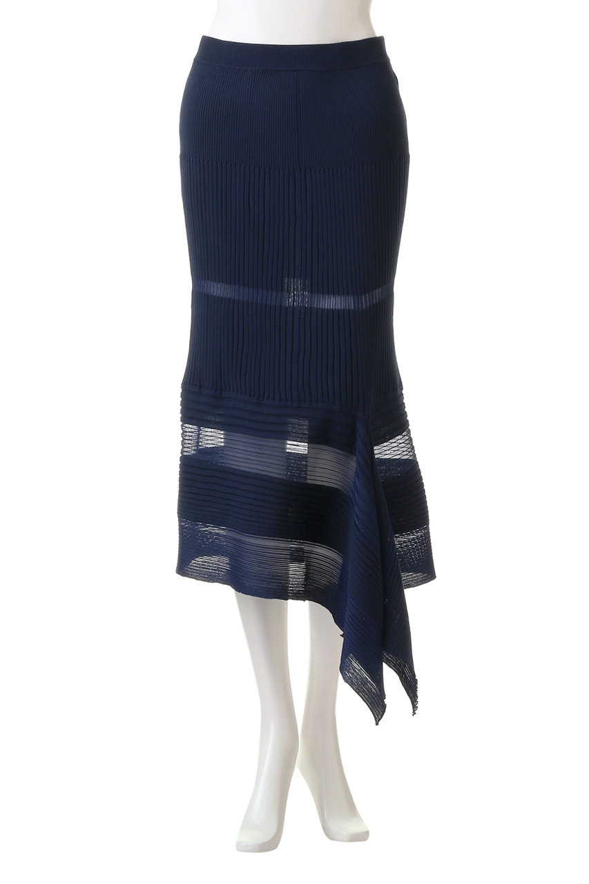 LE CIEL BLEU(ルシェルブルー)｜Transparent Knit Skirt/ブラック の ...