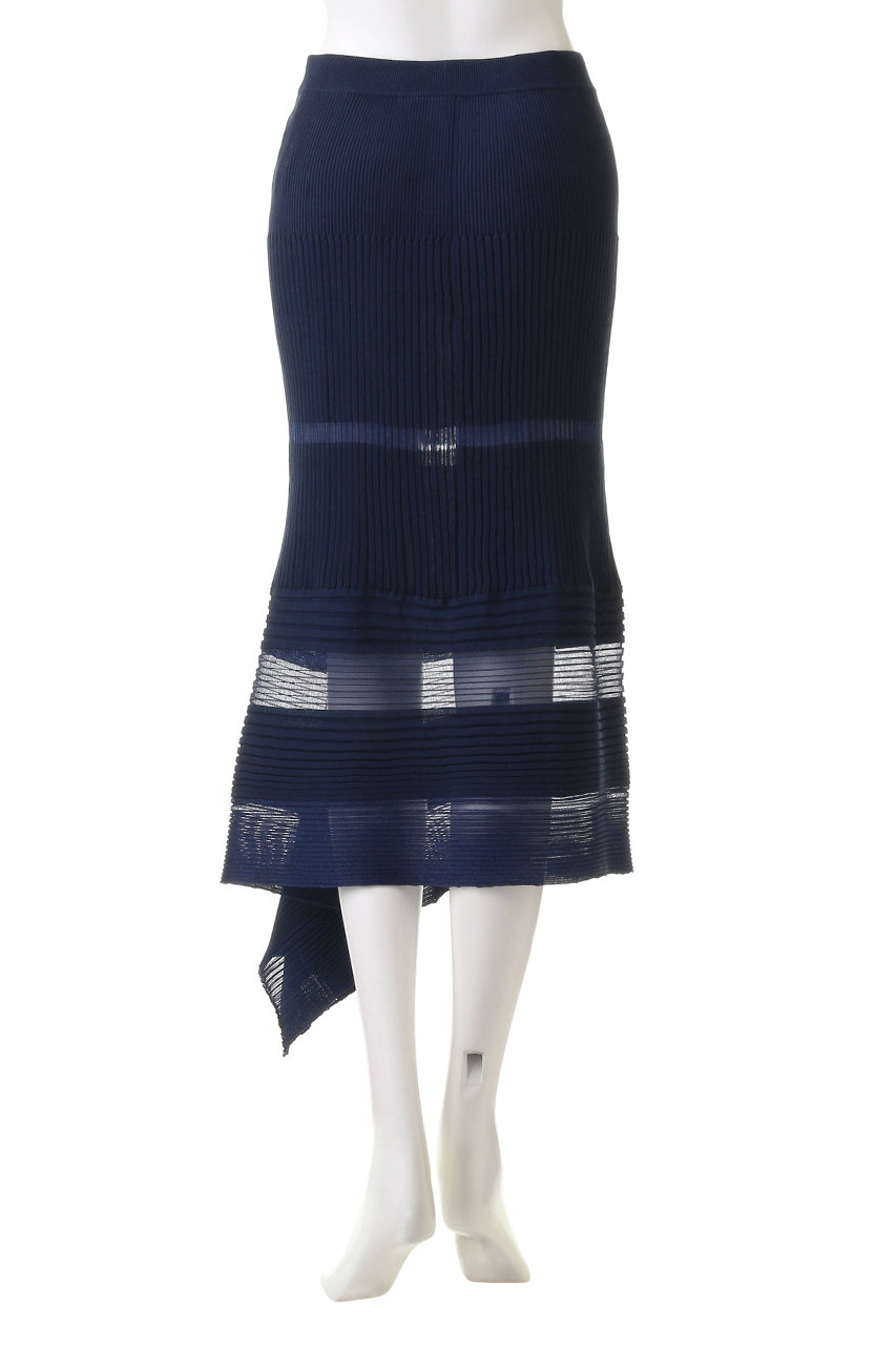 LE CIEL BLEU(ルシェルブルー)｜Transparent Knit Skirt/ブラック の ...