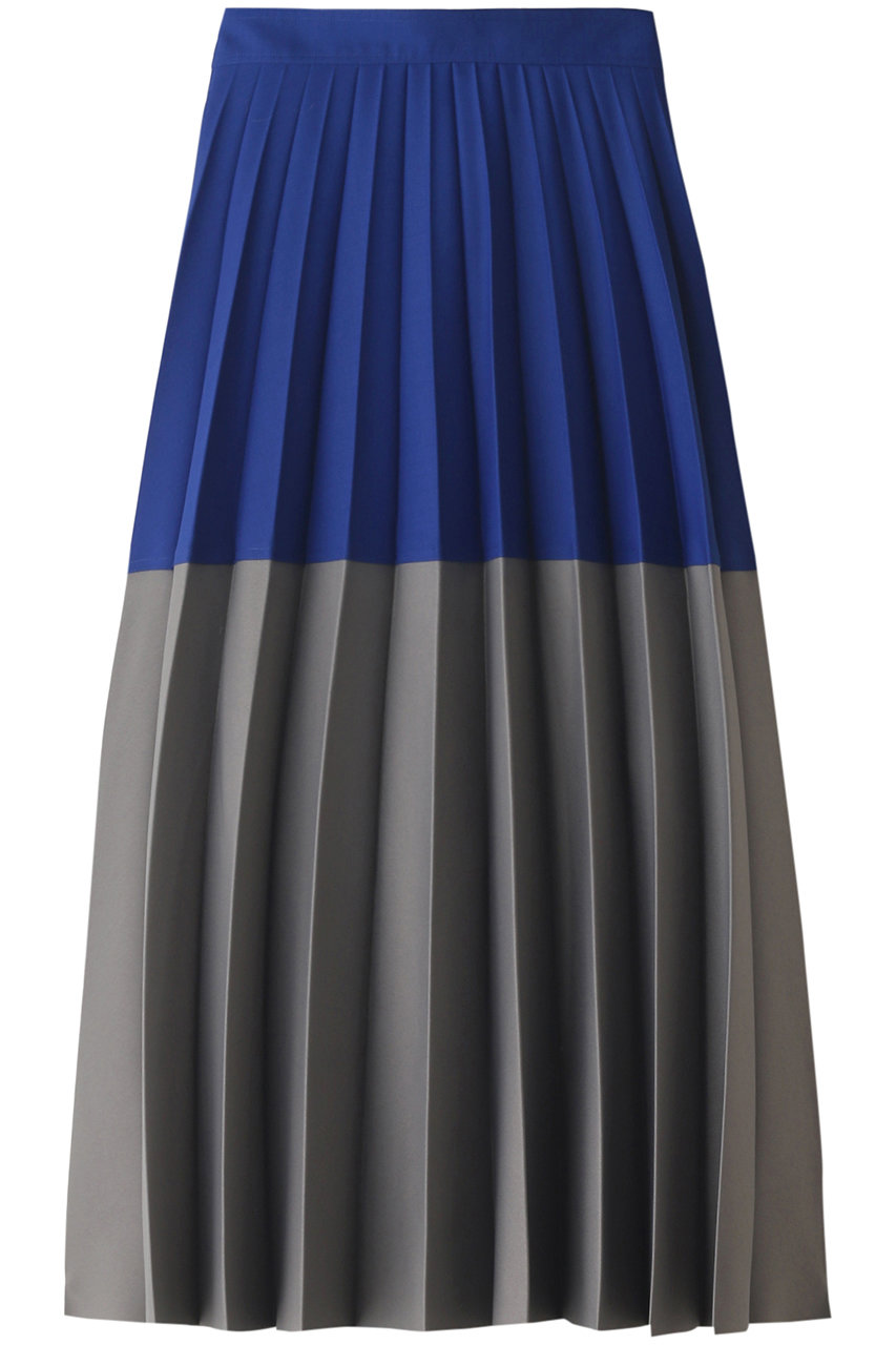 ルシェルブルー/LE CIEL BLEUのカラーブロックワイドプリーツスカート(ブルー/24A67408)