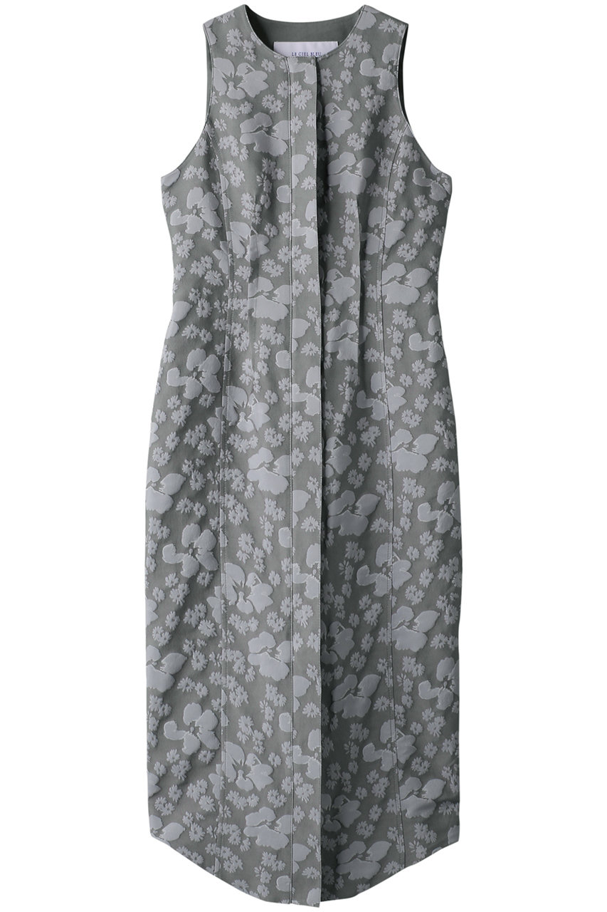 ルシェルブルー/LE CIEL BLEUのフラワージャカードドレス(グレー/24A65523)