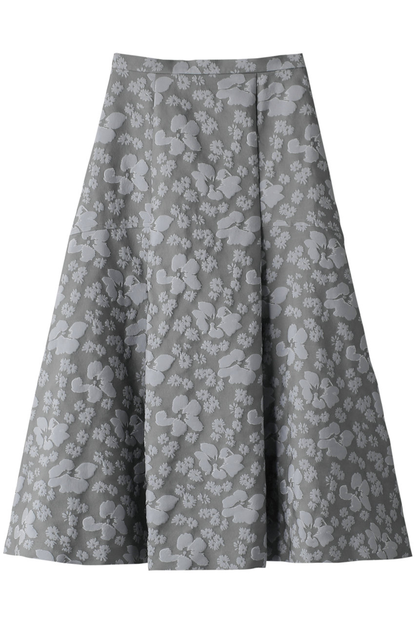 ルシェルブルー/LE CIEL BLEUのフラワージャカードパネルスカート(グレー/24A67515)