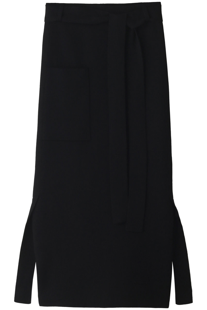 ルシェルブルー/LE CIEL BLEUのウールスムーススカート(ブラック/24A67621)