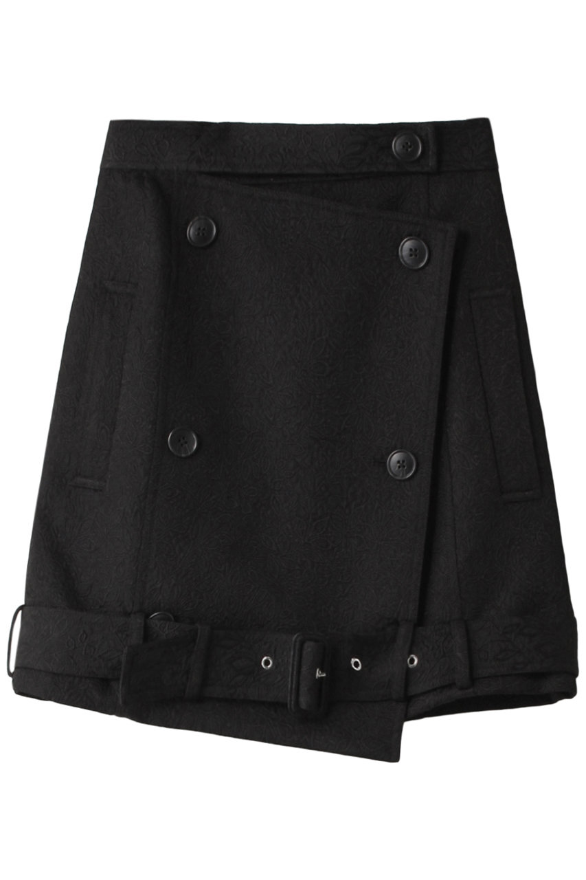 ルシェルブルー/LE CIEL BLEUのJacquard Trench Mini Skirt / ジャカードトレンチミニスカート(ブラック/25S67207)