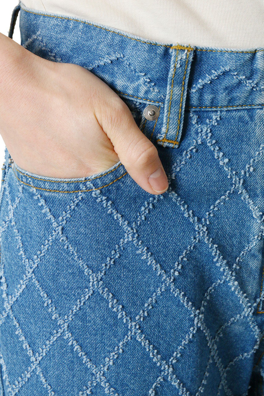 新品未使用LE CIEL BLUE Diamond Punched Denim