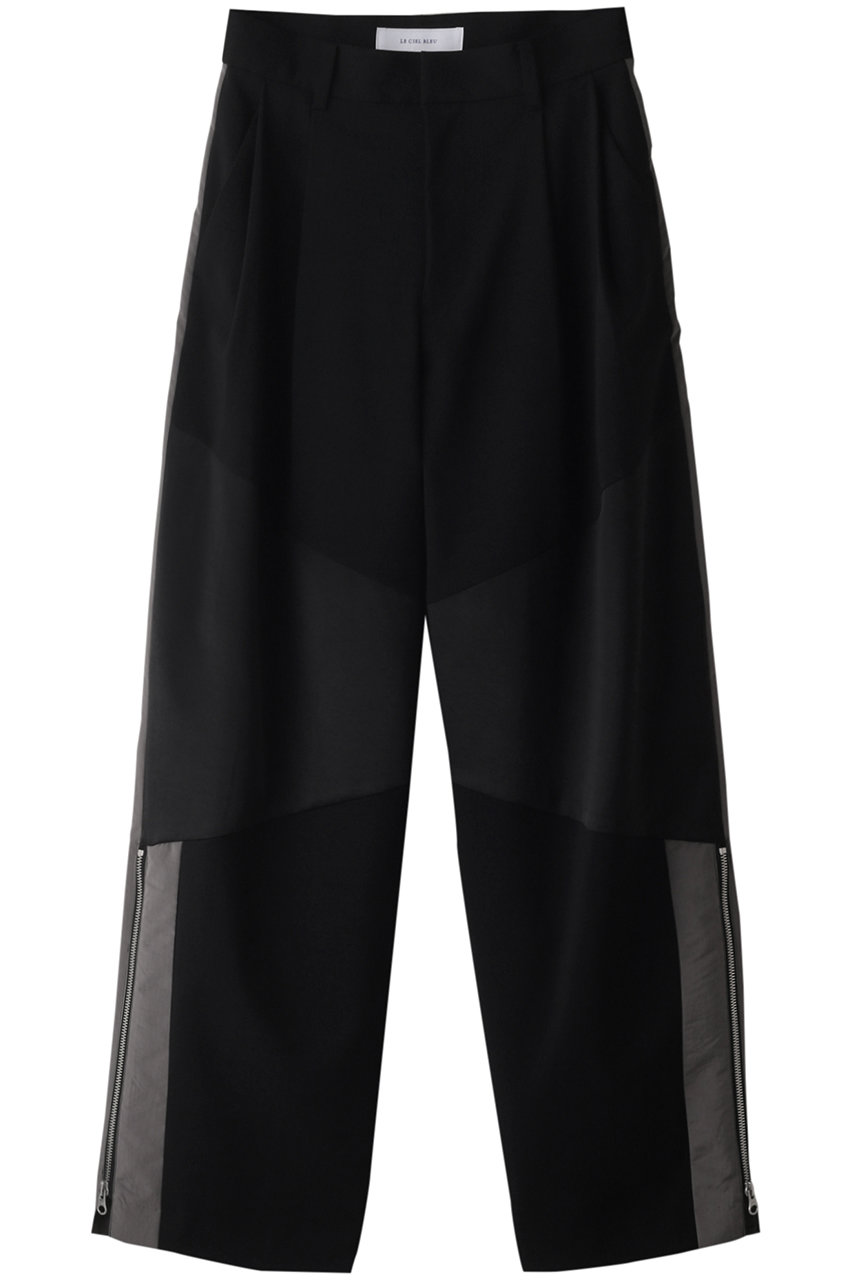 ＜ELLE SHOP＞ 40%OFF！LE CIEL BLEU Paneled Tailored Pants (ブラック 34) ルシェルブルー ELLE SHOP