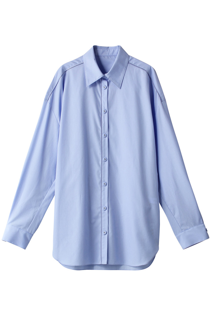＜ELLE SHOP＞ LE CIEL BLEU オーバーサイズシャツ (ライトブルー 36) ルシェルブルー ELLE SHOP