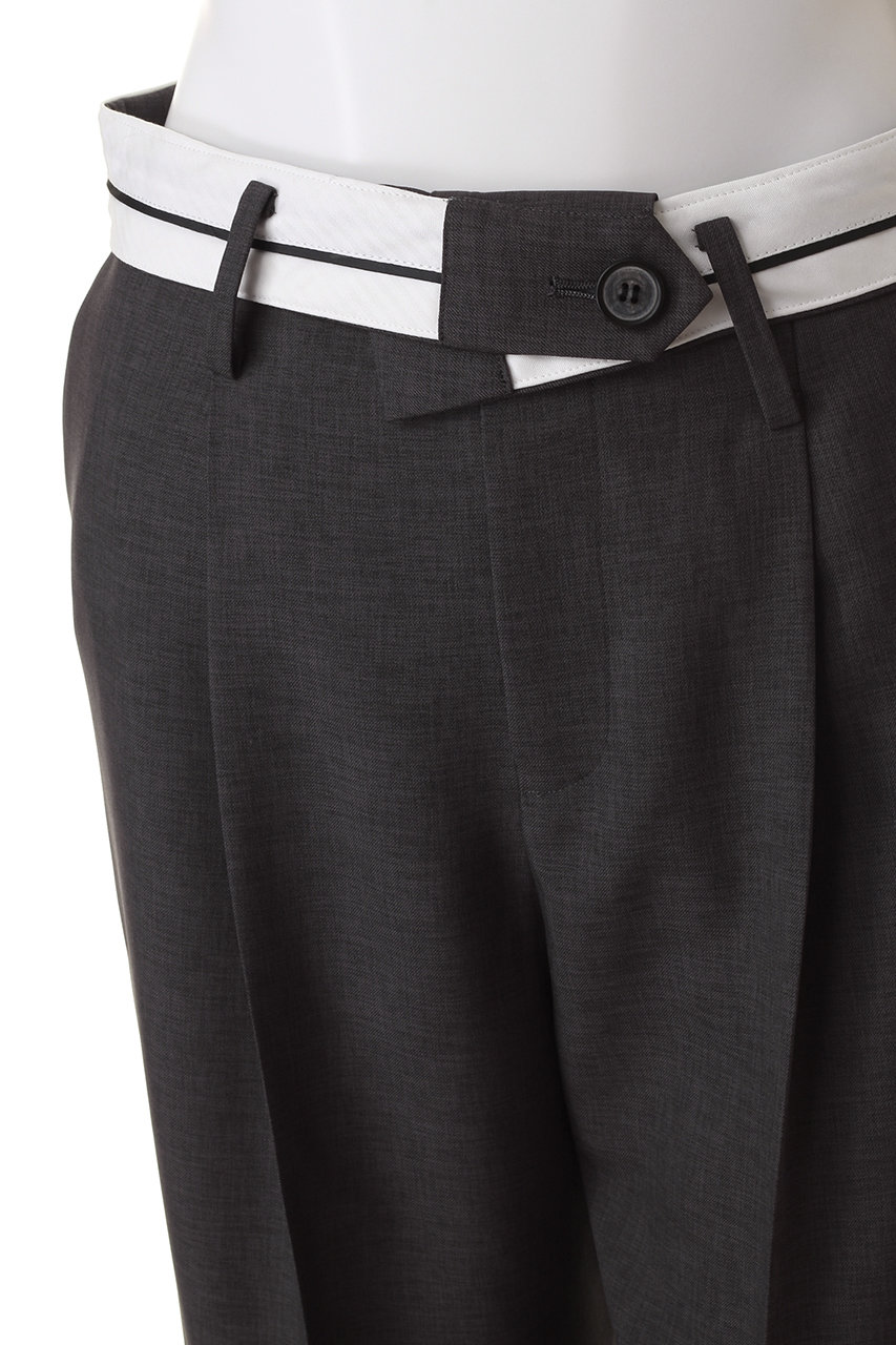 ルシェルブルー Folded Belt Trousers カーキ 36-